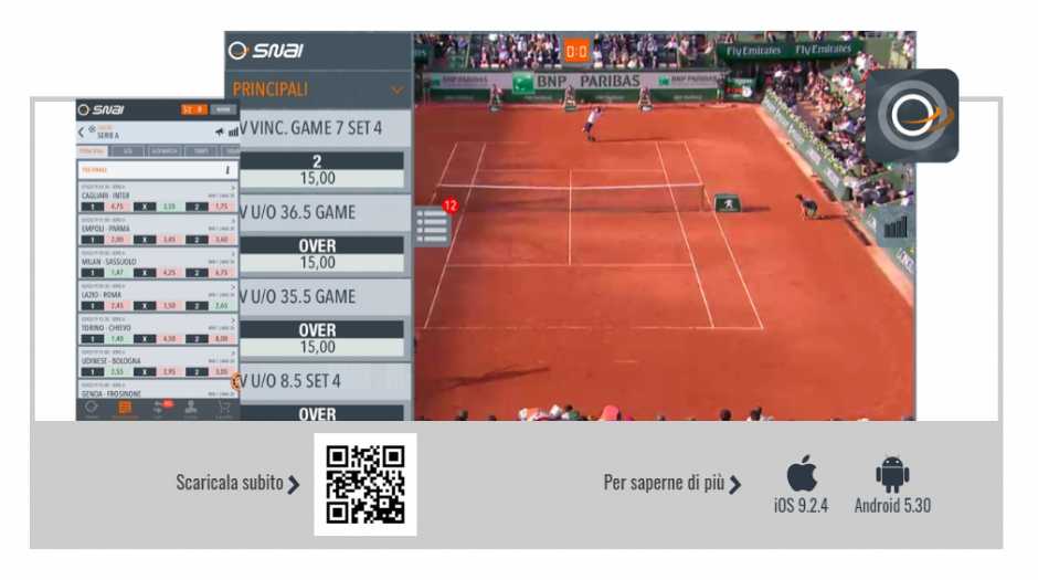 Con Snai Quote puoi approfittare subito dell'opzione InPlay Quote